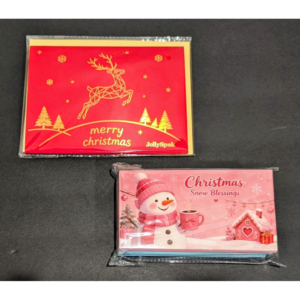 NEW SEALED  7 Christmas Holiday Cash Gift Card Money Holder Cards with Envelopes